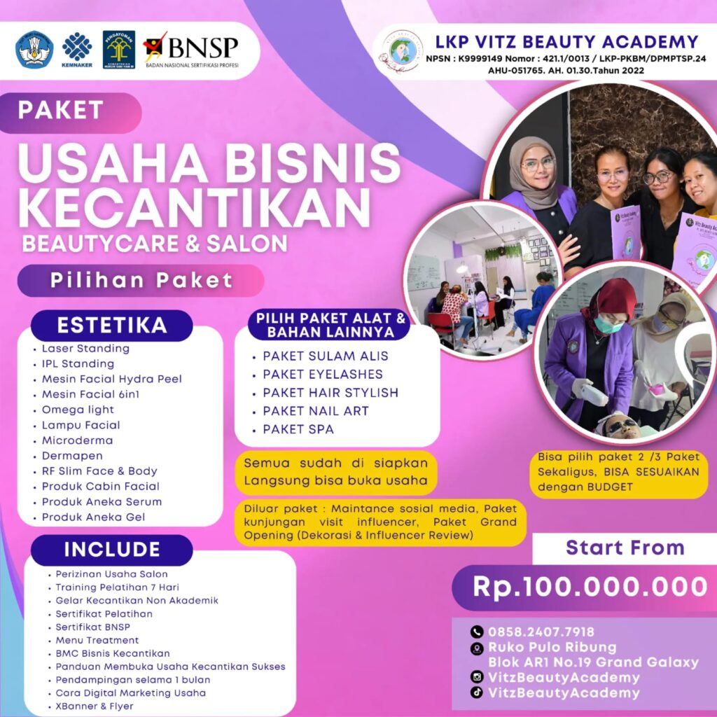 paket usaha kecantikan